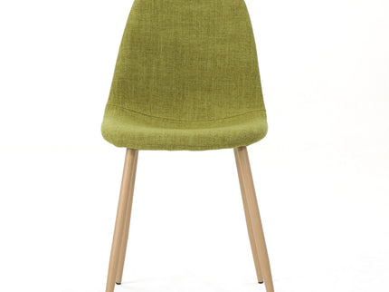 Modern Minimalist Fabric Dining Chair With Iron Legs