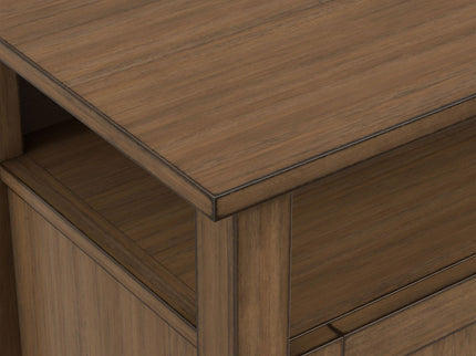 Redmond - Tall TV Media Stand - Rustic Natural Aged Brown