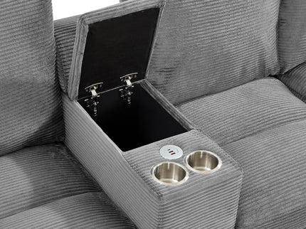 Modern U - Shaped Sectional Sofa With Storage Ottomans, USB Ports, And Cup Holders