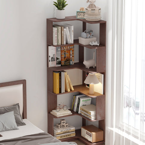 L-Shaped Corner Bookshelf