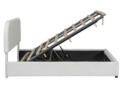 Upholstered Platform Bed With Hydraulic Storage System