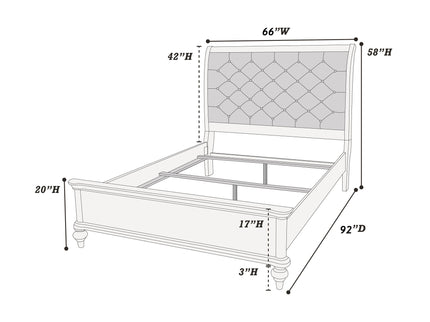 Tufted Headboard Bed