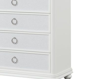 Abigale - 5 Drawer Chest With LED Lighting - White
