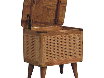 Larissa - Lid Up Storage Stool - Oak