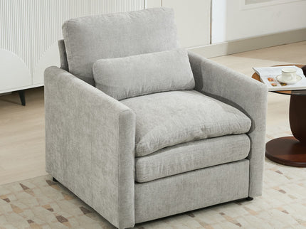 Cozy Upholstered Cushion Armchair For Living Room