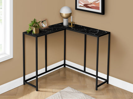 Corner Accent Console Table For Entryway, Unique L-Shaped Design