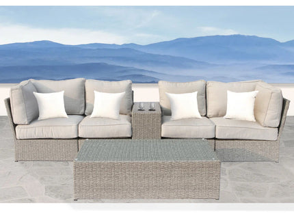Stylish Modular Wicker Patio Seating Group