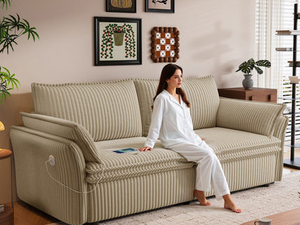 2 In 1 Convertible Sofa Bed, Multi Functional Living Room Furniture