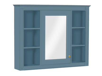 Wall Mounted Medicine Cabinet With Mirror, Storage Cabinet Featuring 6 Open Shelves And Adjustable Interior