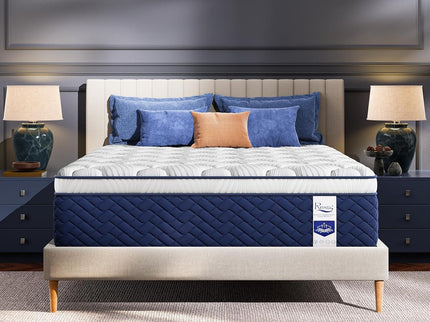 Rresta Hotel Collection - 12" Medium Firm Hybrid Mattress With 5 Zone Support For Back & Hip Relief, Fiber Free, Certipur Us Certified