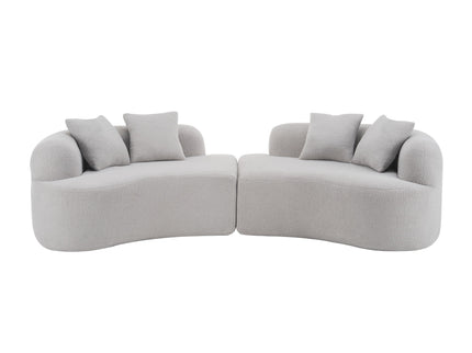 Curved 4 Seater Full Compression Sponge Sofa