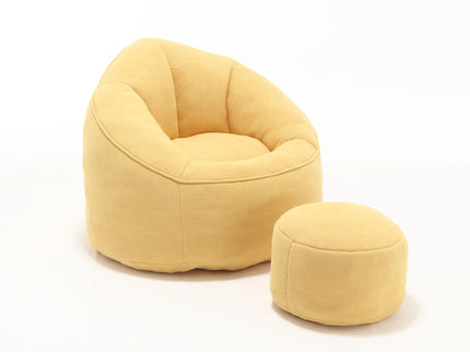 Bedding Bean Bag Sofa Chair High Pressure Foam With Footrest