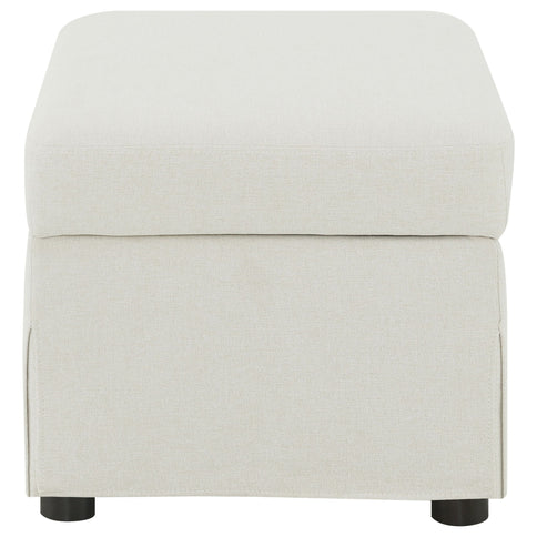Merced - Upholstered Hydraulic Lift Top Storage Ottoman - Beige