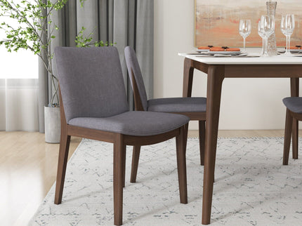Laura - Mid-Century Modern Solid Wood Dining Chair (Set of 2)