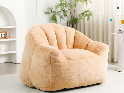 Beanbag Chair, Beanbag Sofa Chair With Armrests Stuffed High Density Foam