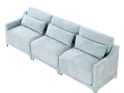 Elegant Sofa With Ergonomic Design And Lumbar Pillows