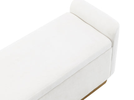 Upholstered Storage Bench With Safety Hinge