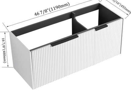Contemporary Wall Mounted Bathroom Vanity With Soft Close Doors
