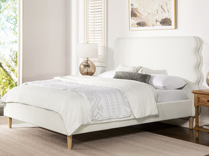 Stockholm - Modern Wavy Headboard Platform Bed