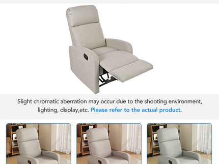 Modern Recliner Manual, Home Theater Chair With Adjustable Backrest