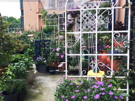 Metal Garden Rustproof Trellis For Climbing Plants Outdoor Flower Support