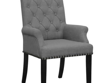 Tufted Arm Chair With Nailhead Trim
