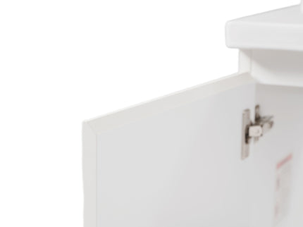 Wall Mounted Bathroom Vanity With Sink, 2 Open Shelves - White