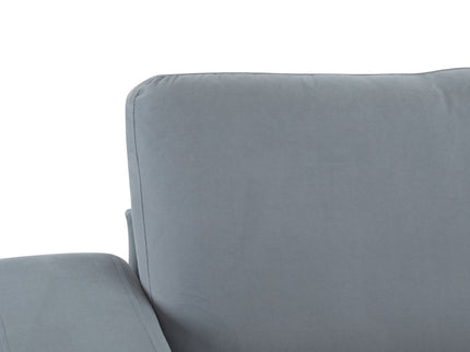 Modern Square Arm Sofa With Soft Fabric Upholstery, Deep Cushions