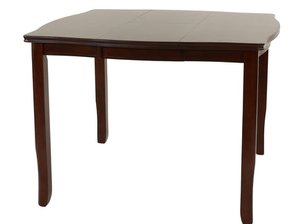 7 Piece Counter Height Dining Set With Butterfly Leaf Table And Chairs - Brown / Espresso