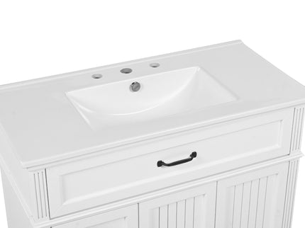 Bathroom Vanity With Sink, 2 Doors 2 Drawers, Freestanding Design