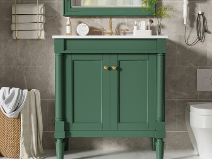 Bathroom Vanity Cabinet With Sink, Soft Close Doors, Storage Cabinet