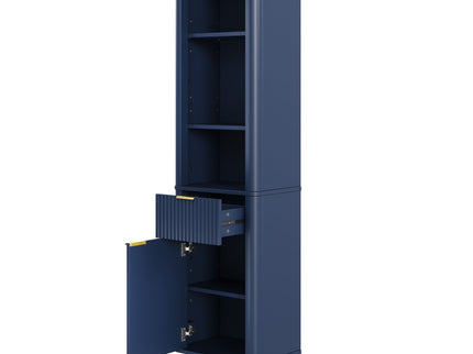 Tall Bathroom Storage Cabinet With Adjustable Shelves And 1 Drawer & Door