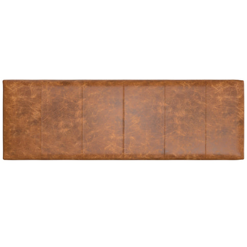 Candice - Ottoman Bench - Tan / Black