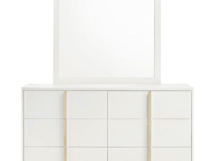 6 Drawer Dresser With Mirror - White