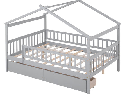 House Bed With 2 Drawers