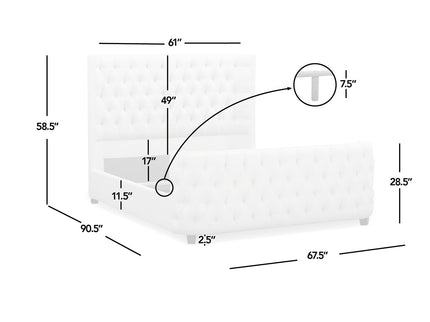 Brooklyn - Tufted Panel Bed Headboard And Footboard Set
