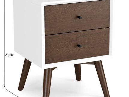 Caroline - Mid-Century Modern Style Night Stand 2 Drawer