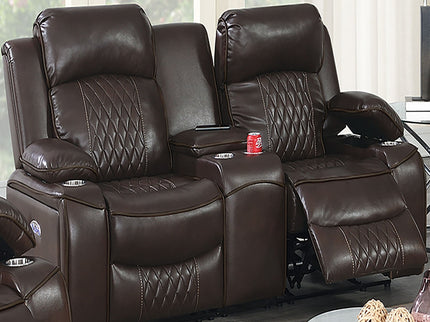 Power Motion Living Room Set With USB Port, Adjustable Headrest, Cup Holder