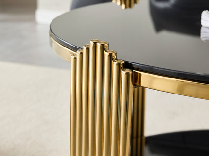Round Table With Double Layer Storage