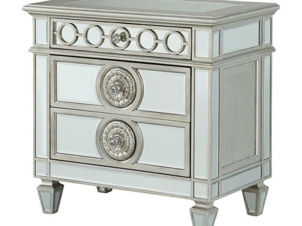 Varian - Mirrored Nightstand - Silver