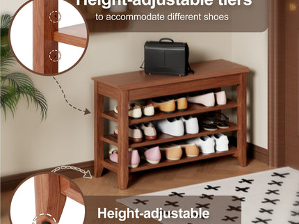Multi Functional Double Layer Shoe Stool