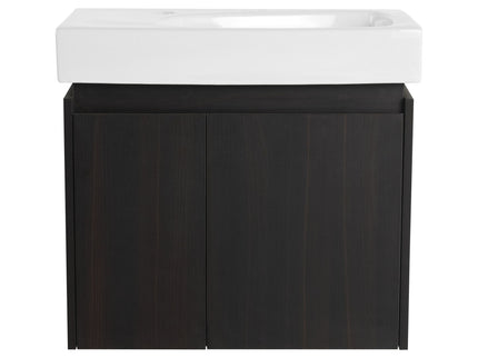Modern Bathroom Vanity With Ceramic Basin, Wall Mounted Floating Sink Combo, Storage Cabinet