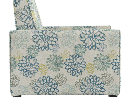 Upholstered Push Back Recliner Chair For Living Room - Blue