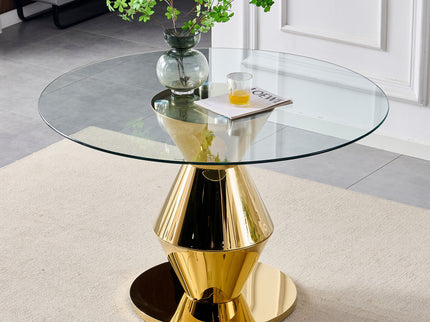 Round Dining Table - Gold
