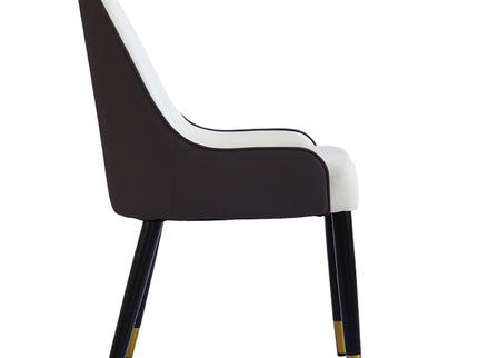 Modern Sponge-Filled Dining Chair, Solid Wood Metal Legs, Suitable For Restaurants, Living Rooms And Rooms (Set of 2)
