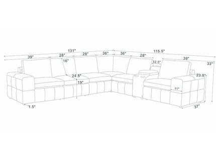 Large - Arm Upholstery Modular Sectional With Custom Configuration - Olive Green