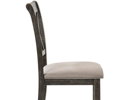 Claudia II - Weathered 7 Pieces Dining Room Set - Gray