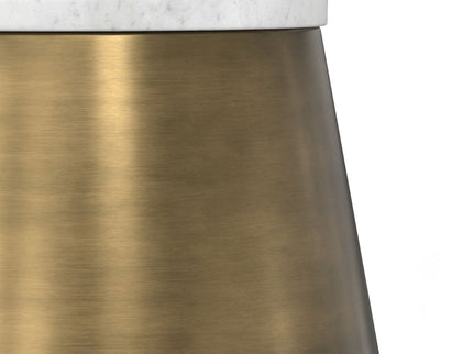 Benning - Side Table - Antique Brass / White