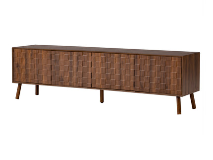 TV Stand With Soft Closing Hinges And Cable Management - Walnut