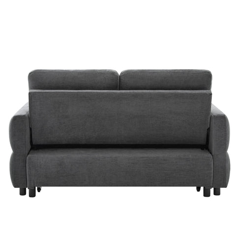 Convertible Sofa Bed Loveseat With Adjustable Backrest And USB Ports